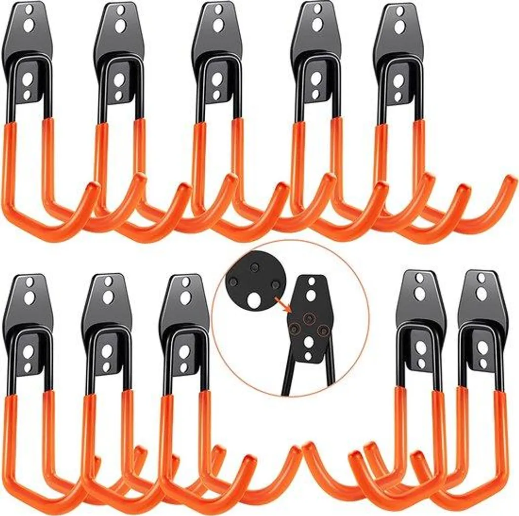 Système de rangement mural pour outils de jardin - Fixations modulables