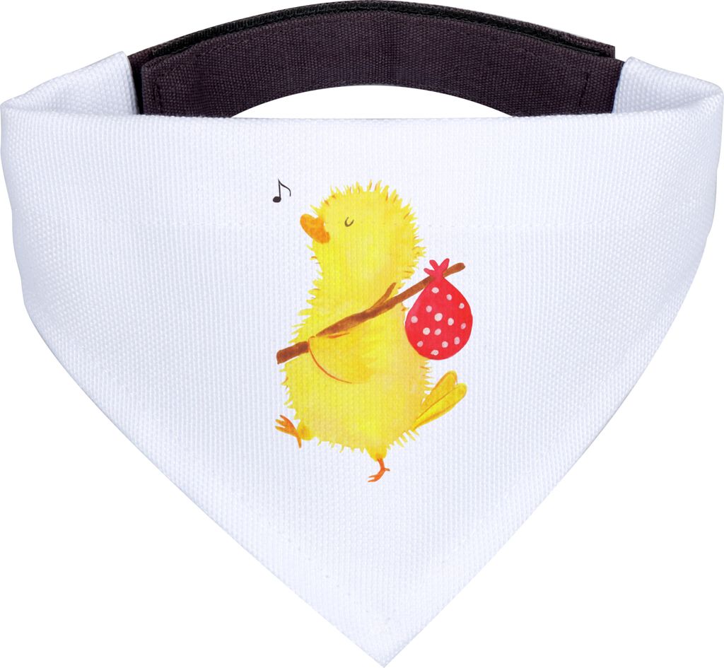 Mr. & Mrs. Panda Halstuch Für Hunde Küken Wander - Weiß - Geschenk, Ostern, Zeit, Dreieckstuch, Bandana, Ei, Hund, Weltenbummler, Hundehalstuch,...
