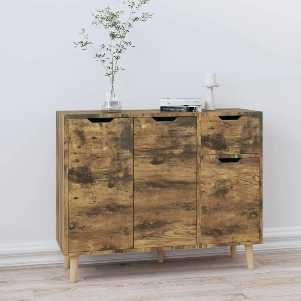 Mobile Credenza Basso Rovere Fumé 90 cm - Ottimizzazione Spazi