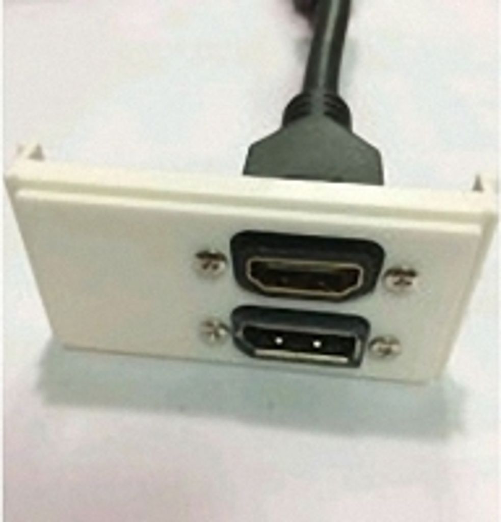 Vivolink WI221267 HDMI + DisplayPort Steckdose White