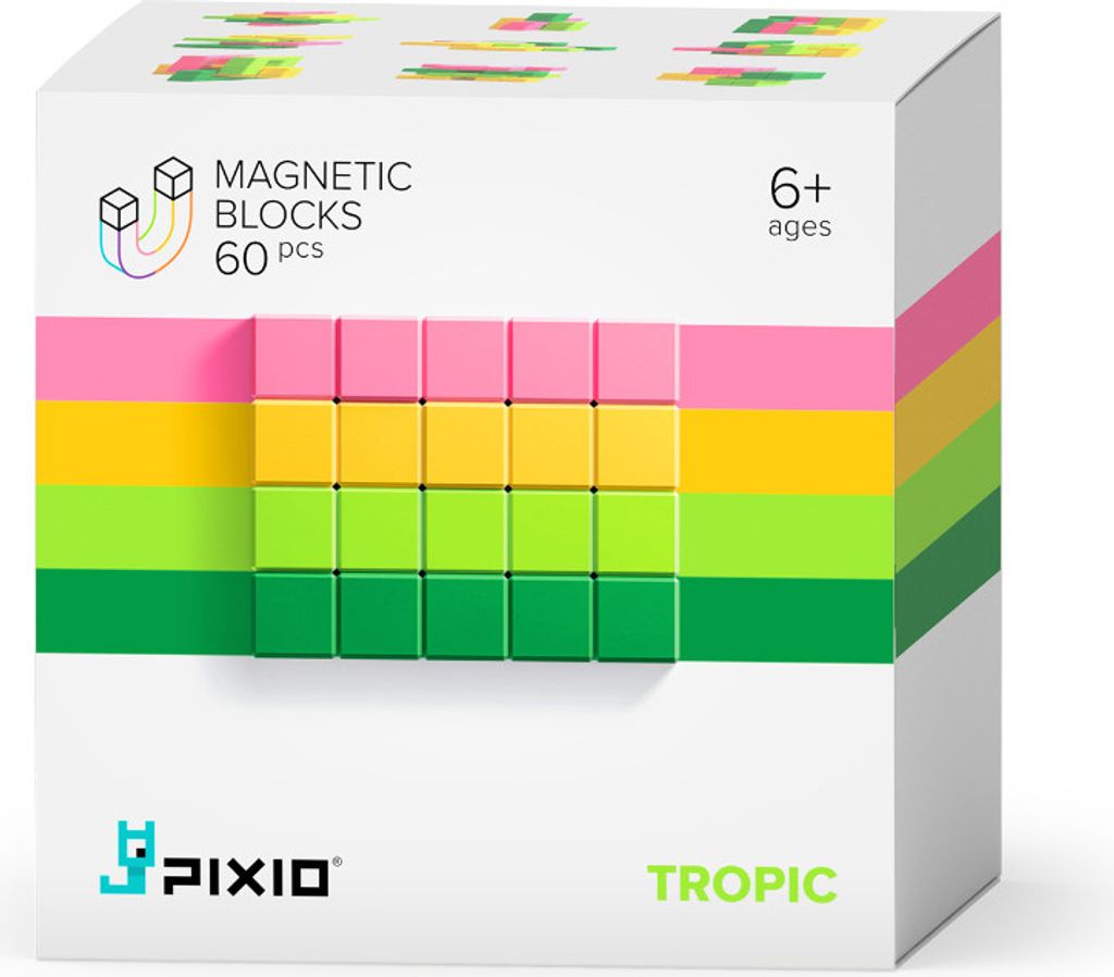 Pixio Magnetisches Spielzeug Abstrakte Tropen 60 Stück