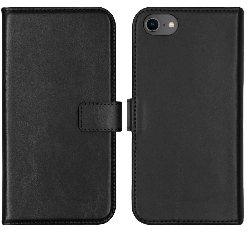 Funda de Cuero Auténtico tipo Libro para Apple iPhone SE Imagen del producto 