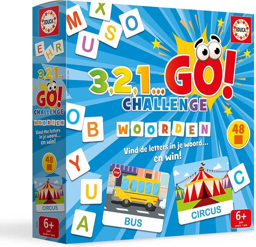 321 GO CHALLENGE Mots Jeu Rapide et Éducatif Just Entertainment