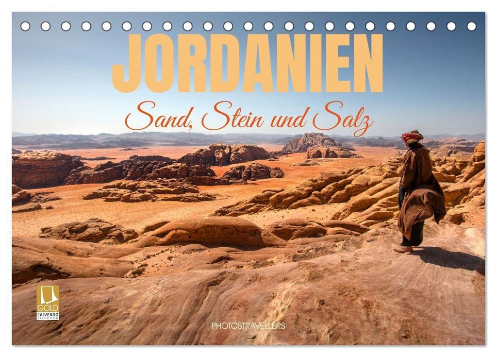 Jordanien Sand, Stein und Salz (Tischkalender 2027 DIN A5 quer), CALVENDO Monatskalender