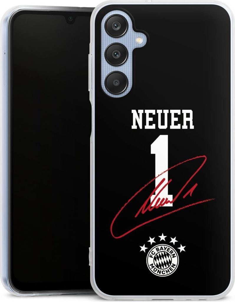 DeinDesign Handyhülle für Samsung Galaxy A25 5G Silikon Hülle Case Smartphone Schutzhülle FC Bayern München FCB Manuel Neuer