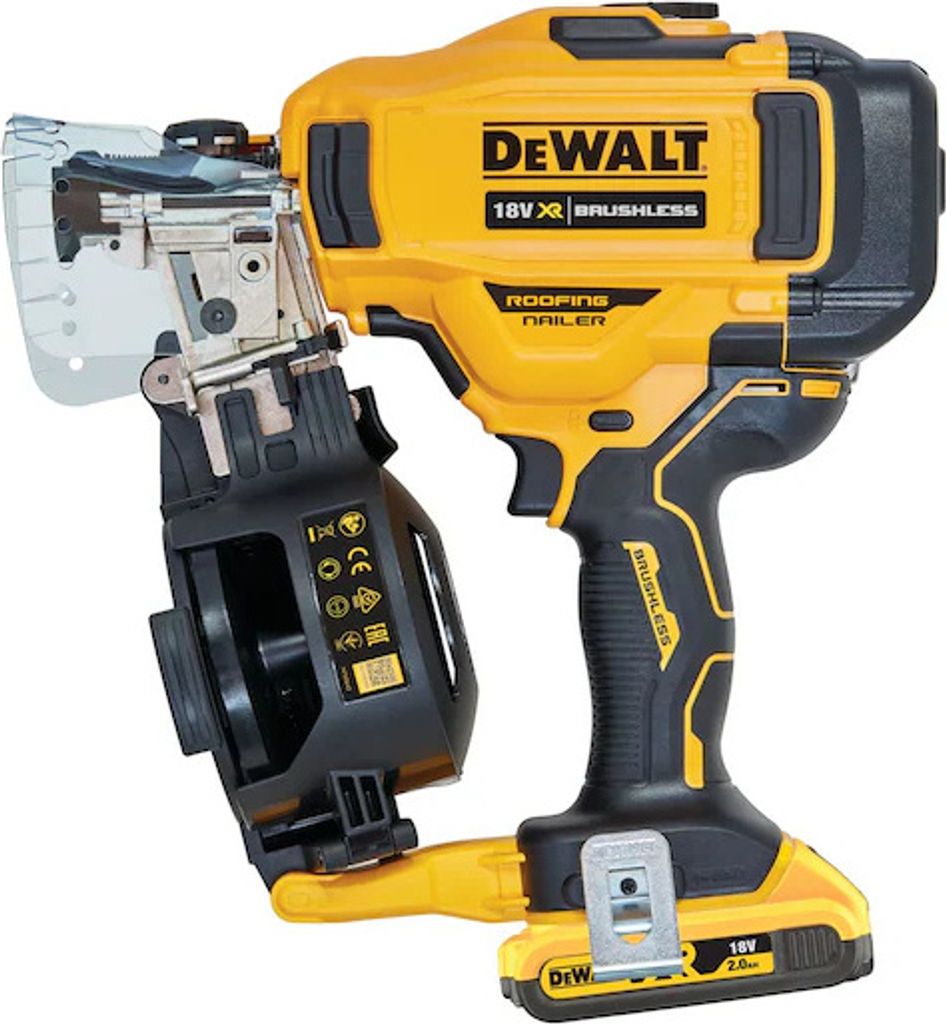 DeWALT DCN45RND2 Akku Dachpappennagler Nagler für Dachdecker bürstenlos 18V 2Ah Koffer TSTAK