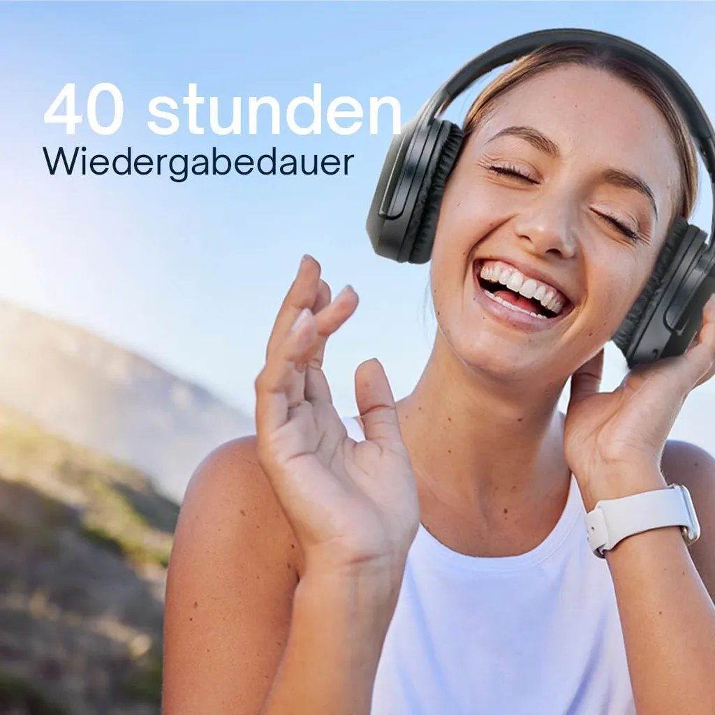 Casque Bluetooth pliable à réduction de bruit passive et micro intégré