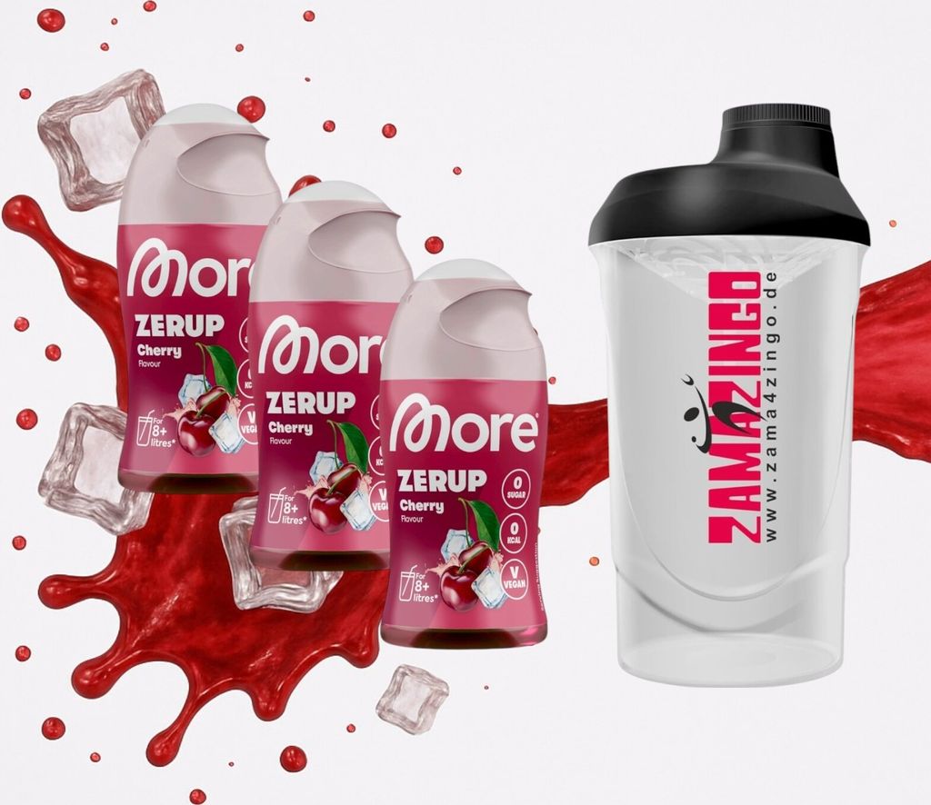 More Zerup Cherry Zuckerfreier Sirup 65 ml (3er Pack) + Produktbild 