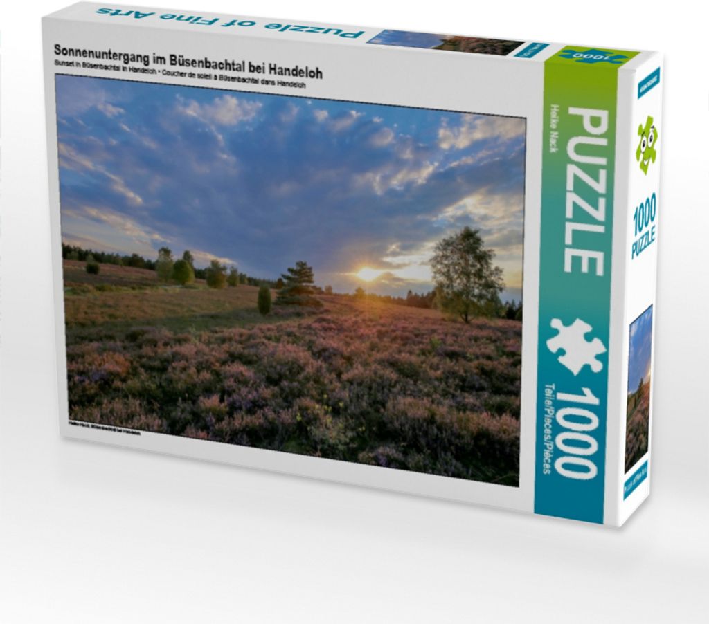 Calvendo Sonnenuntergang im Büsenbachtal bei Handeloh 1000 Teile Puzzle quer 640x480mm, Nack Heike; 7438045
