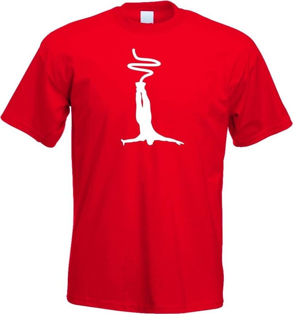 Kiwistar - T-Shirt - rot - Bungeespringen Springer Motiv Bedruckt Funshirt Design Print - mit Motiv Bedruckt - Funshirt Design - Sport - Freizeit -...