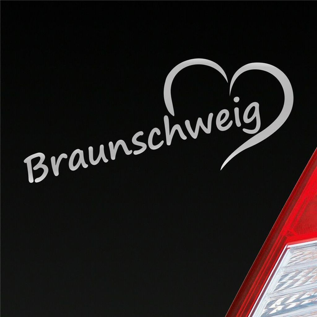 Auto Aufkleber Braunschweig Herz Stadt City Liebe Love Produktbild 