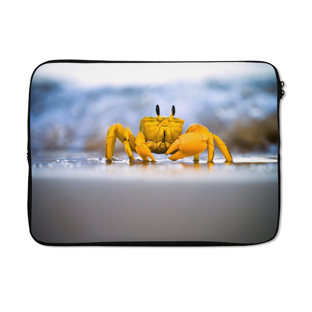 MuchoWow Laptop Hülle 14 ZollKrabbe - Strand - Meer Laptoptasche - Laptoptasche - Stoßsicher - Schutzhaube
