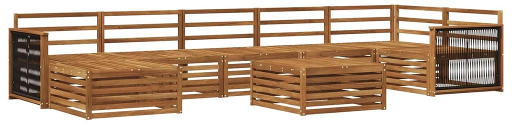vidaXL Outdoor-Sofagarnitur 8 pcs Natur