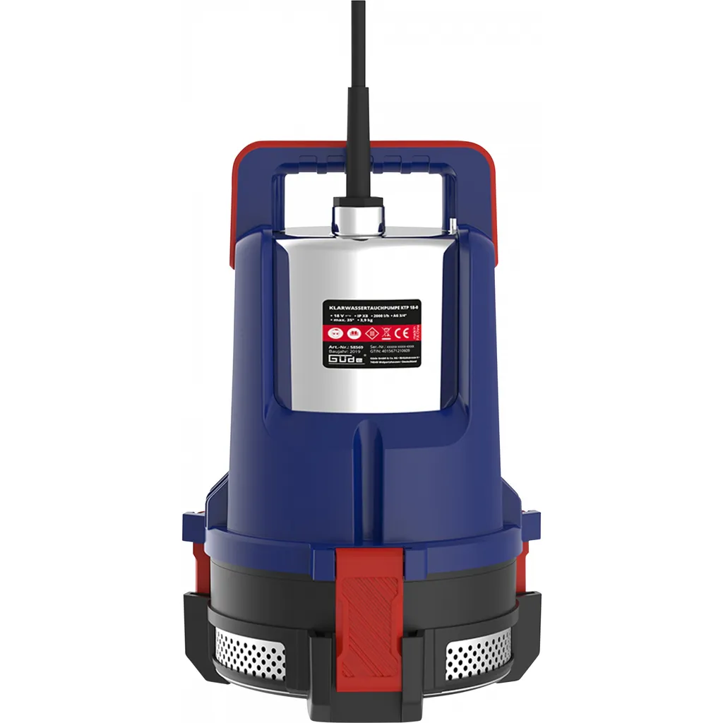 Pompe d'évacuation KTP 18-201-23 submersible : débit rapide et sans fil