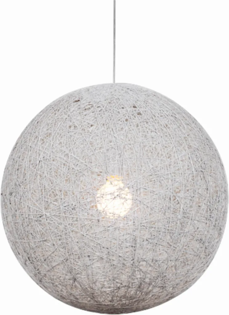 Suspension pour table à manger CARUBA blanc chrome, luminaire chic
