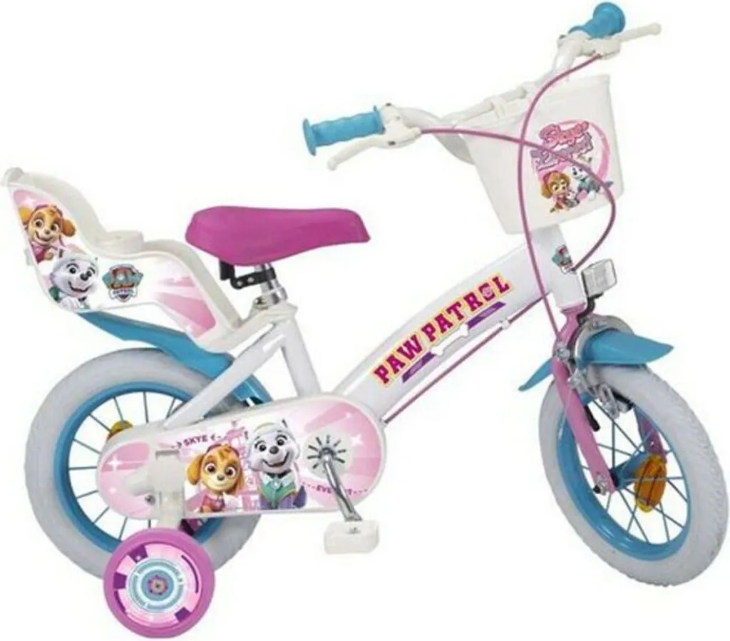 Vélo enfant 12 pouces sécurisé Pat' Patrouille Toimsa blanc avec freins
