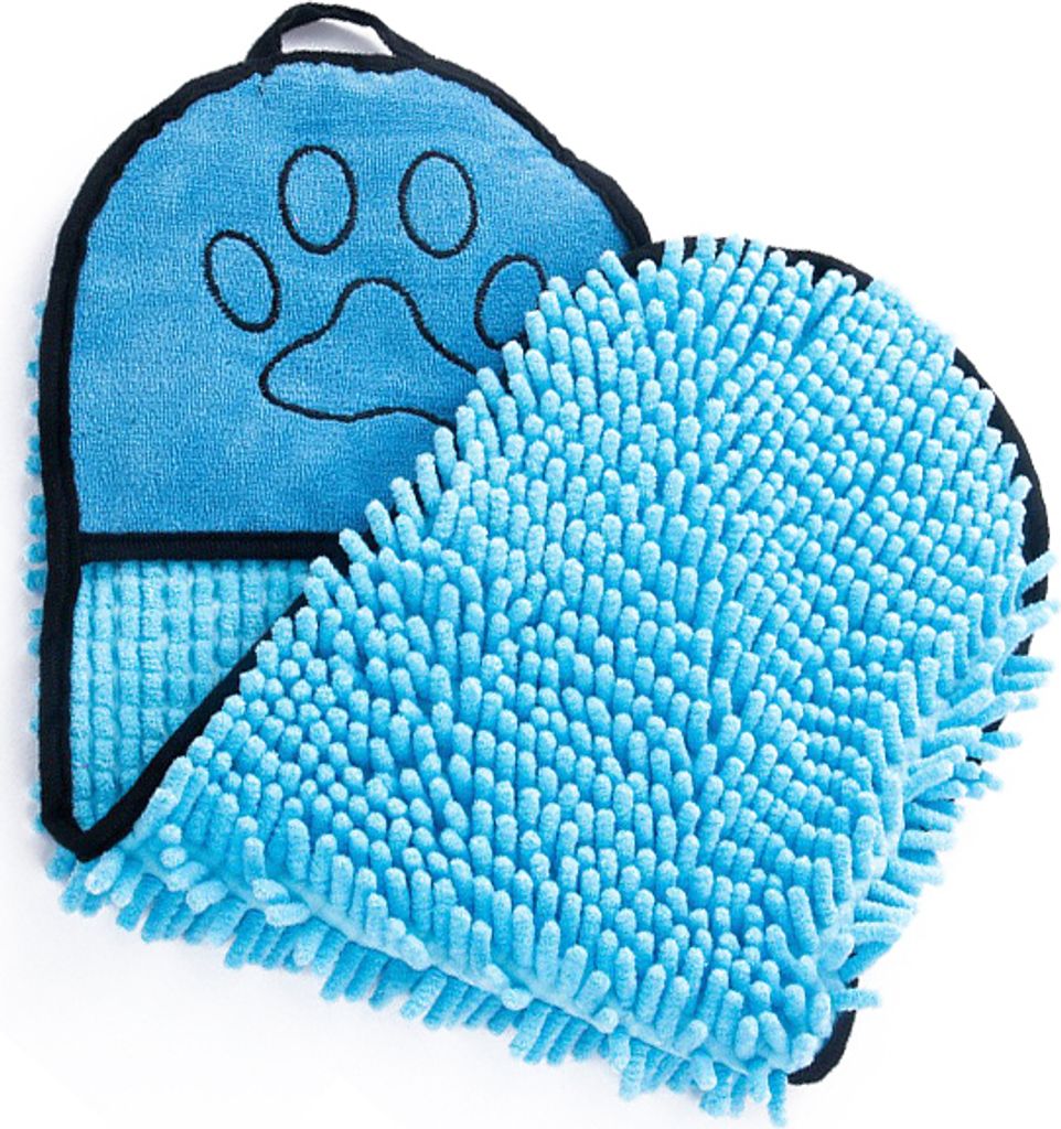 INF Chenille Haustierhandtuch Blau