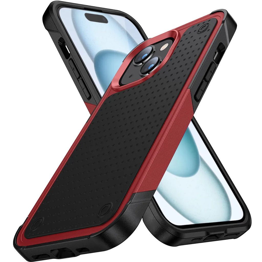 Custodia Per Honor 70, Cover Protettiva Militare Con Doppio Strato TPU E PC, Supporto Pieghevole, Colore Rosso - copertina