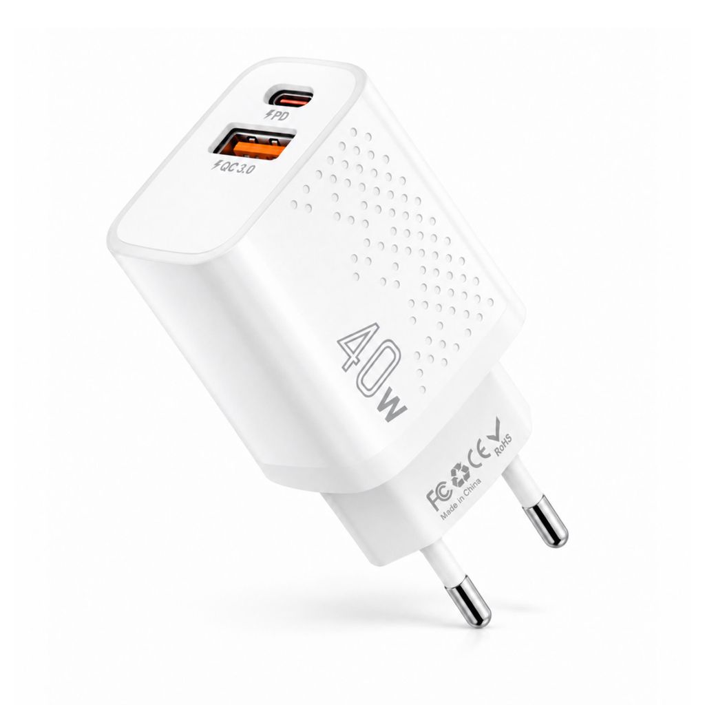 40W USB-C GaN Ladegerät - Dual-Port Schnellladeadapter (40W Produktbild 