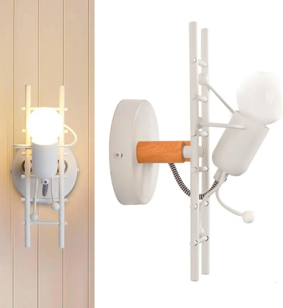 Offerta Applique Legno Bianco E27 | Illuminazione Camera e Corridoio