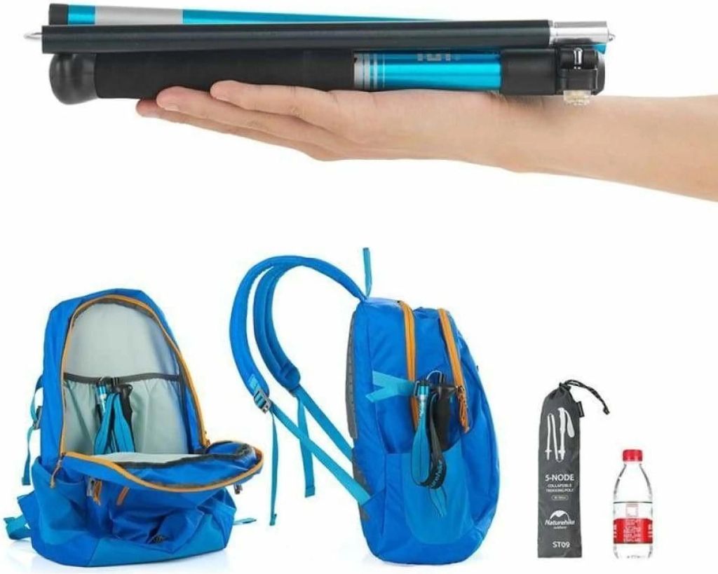 Wanderstock Faltbar, angenehmer ergonomischer Handgriff, robuste Aluminiumlegierung