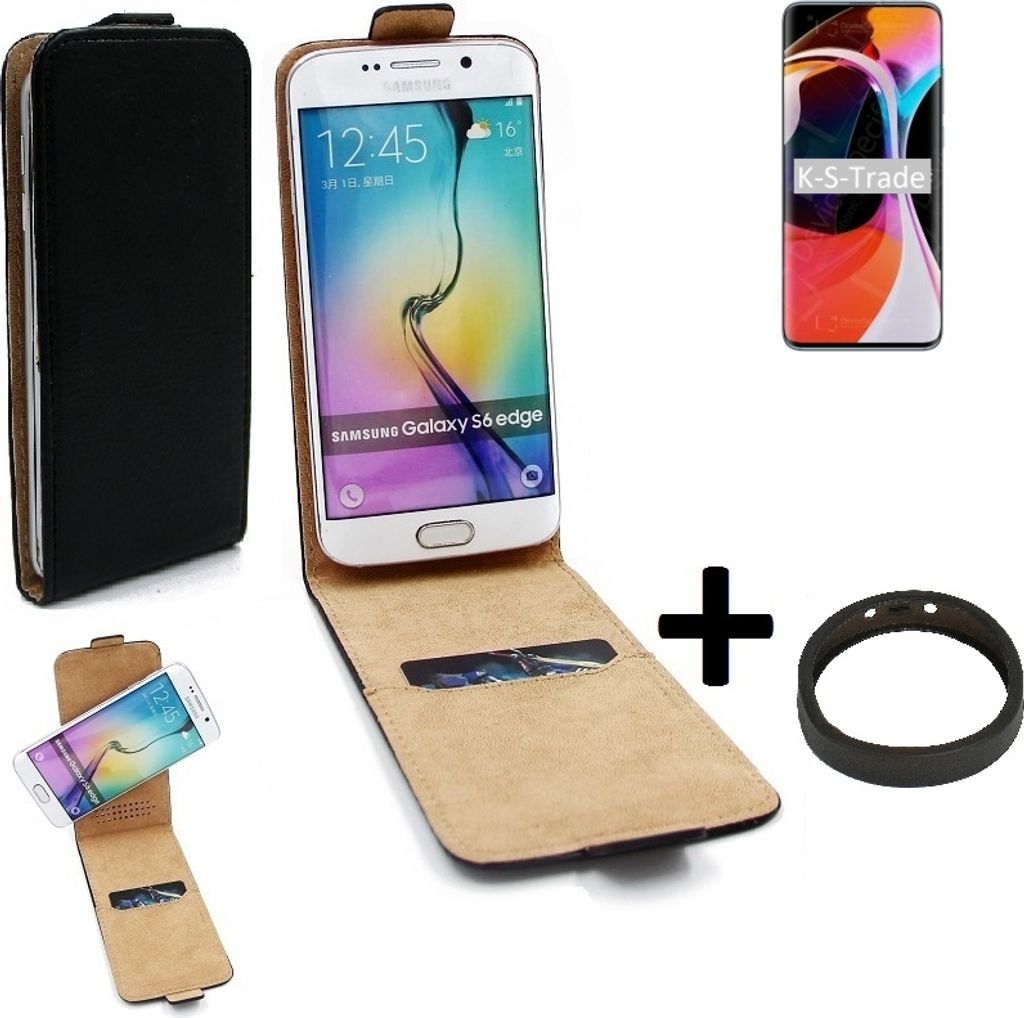 K-S-Trade TOP SET Handy-Hülle kompatibel mit Xiaomi Mi 10 360° Flipstyle Schutz-Hülle Smartphone Tasche schwarz + TPU Bumper, Case Hülle Flip