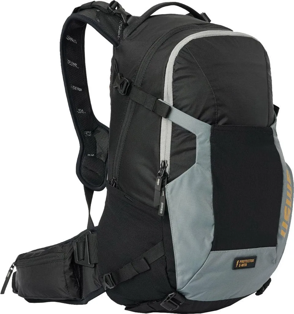 Sac à dos anti-rebond USWE Watt 25L E-MTB avec protection dos Noire