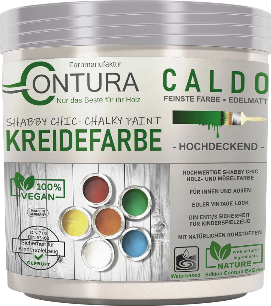 Contura BeGreen 250ml. Kreidefarbe Shabby Chic Möbellack - Produktbild 