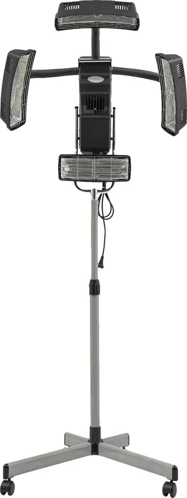 Sèche-cheveux infrarouge noir 4 lampes pour éviter les cheveux abîmés