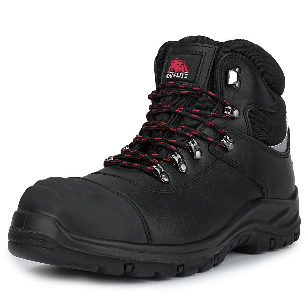 Sicherheitsschuhe Herren S3 SRC Stahlkappe Rutschfest Wasserdicht Leder Sicherheitsstiefel Arbeitsschuhe