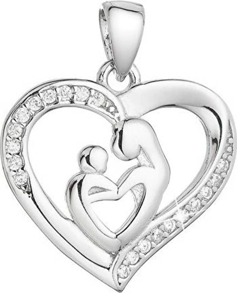 Ciondolo Cuore Argento 925 con Zirconi 14019.1 - Gioiello Donna Elegante