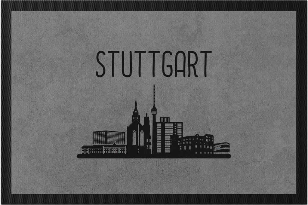 STUTTGART Skyline Fußmatte Souvenir Andenken Deutsche Produktbild 