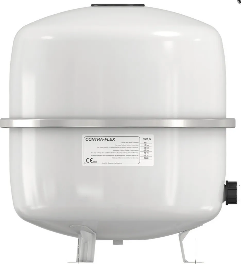 Vase d'expansion pour chauffage domestique 50 litres 6 bar blanc fixe