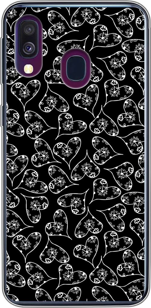MuchoWow Handyhülle Schutzhülle Hülle für Telefoonhoesje Samsung Galaxy A40 Mädchen - Herz - Blumen - Muster - Mädchen - Kinder - Baby Sili...