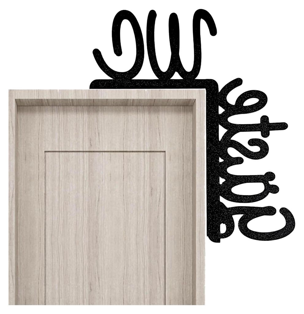 Gäste WC Türrahmenschild - Kein Kleben, Wc Schild, Wc Schild Selbstklebend, Toilettenschild Ohne Klebstoff, Toilettenschild Geeignet für Bäder ...
