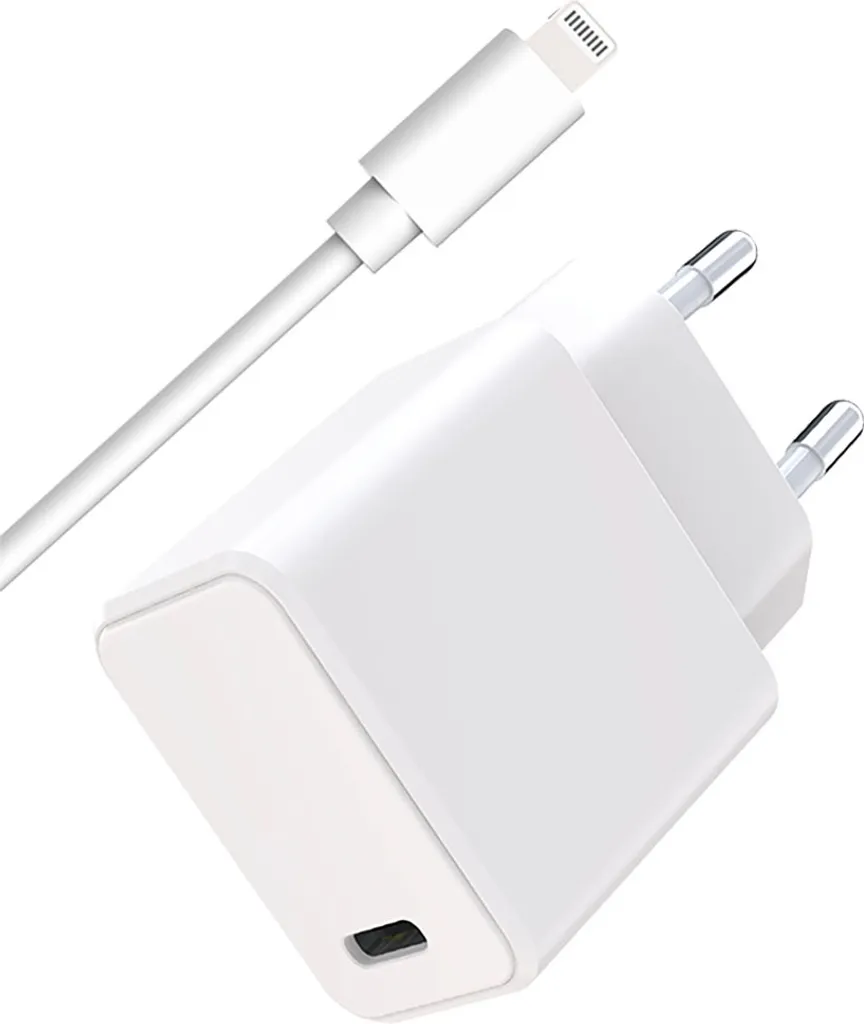 Alimentatore 20W USB-C + Cavo Lightning 1m - Bianco Design Originale