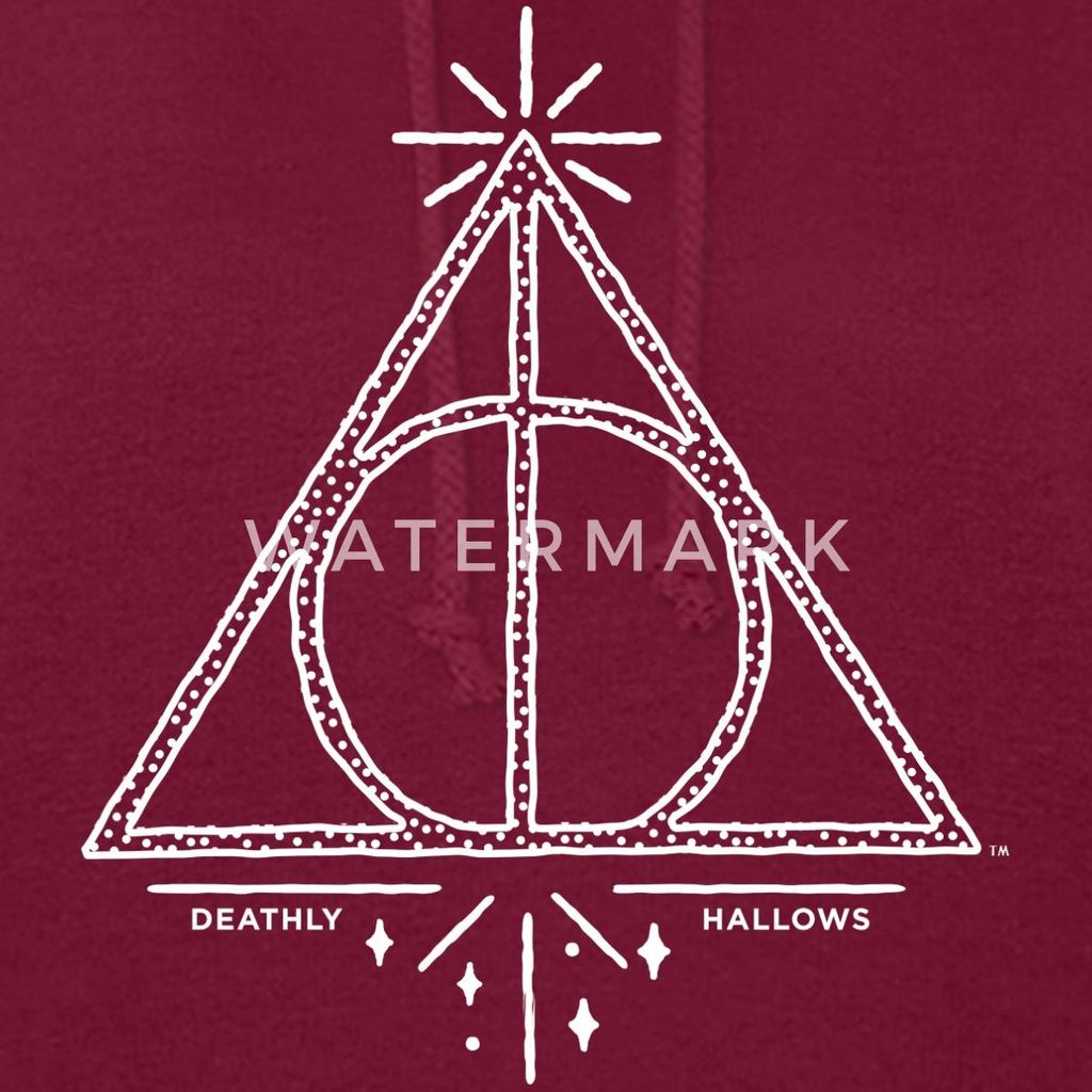 Spreadshirt Harry Potter Heiligtümer des Todes Symbol Damen Hoodie, XXL, Bordeaux