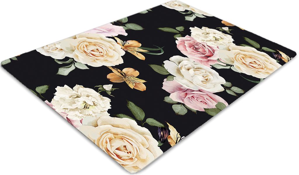 Stuhlunterlage Bürostuhlunterlage 120 cm x 90 cm Bodenmatte Bürostuhlunterlage - Vintage Rosen