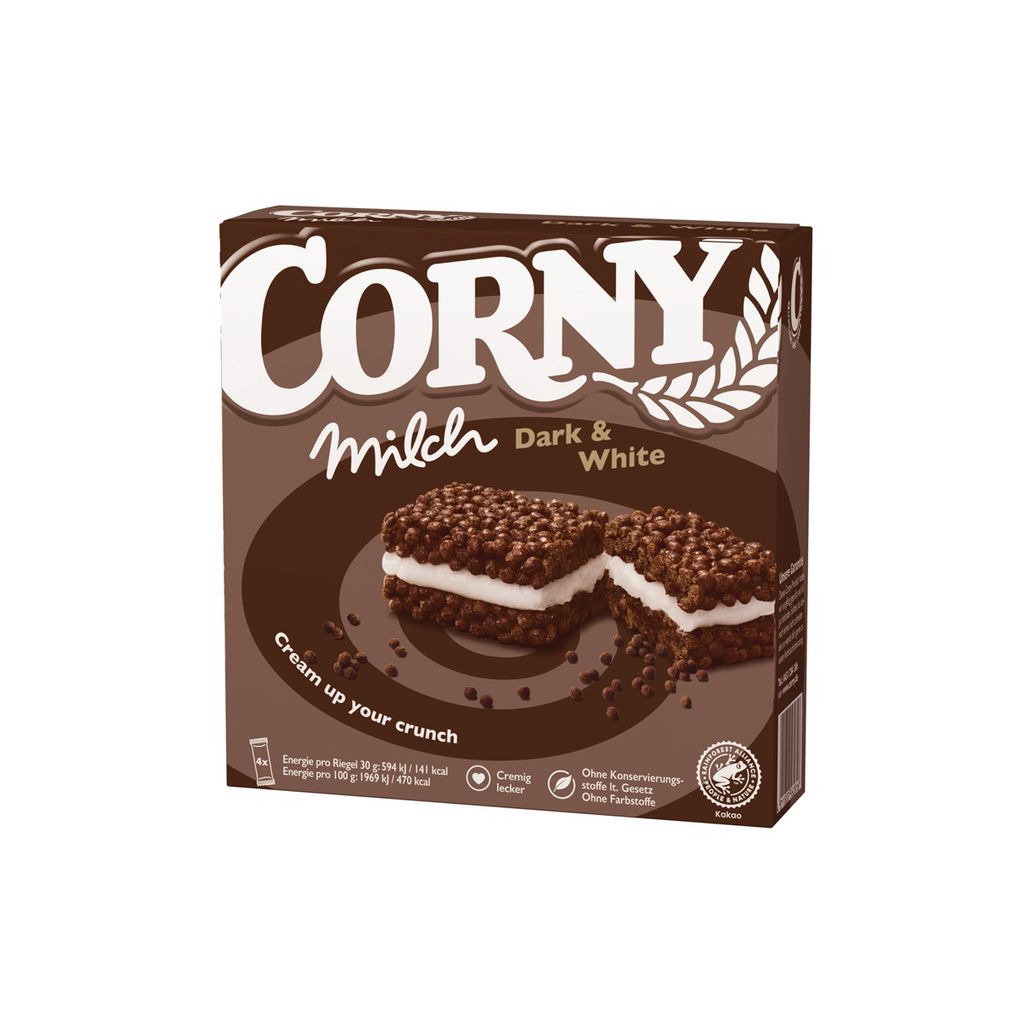Corny Milk Dark & White, čokoládová tyčinka, cereální Obrázek produktu 