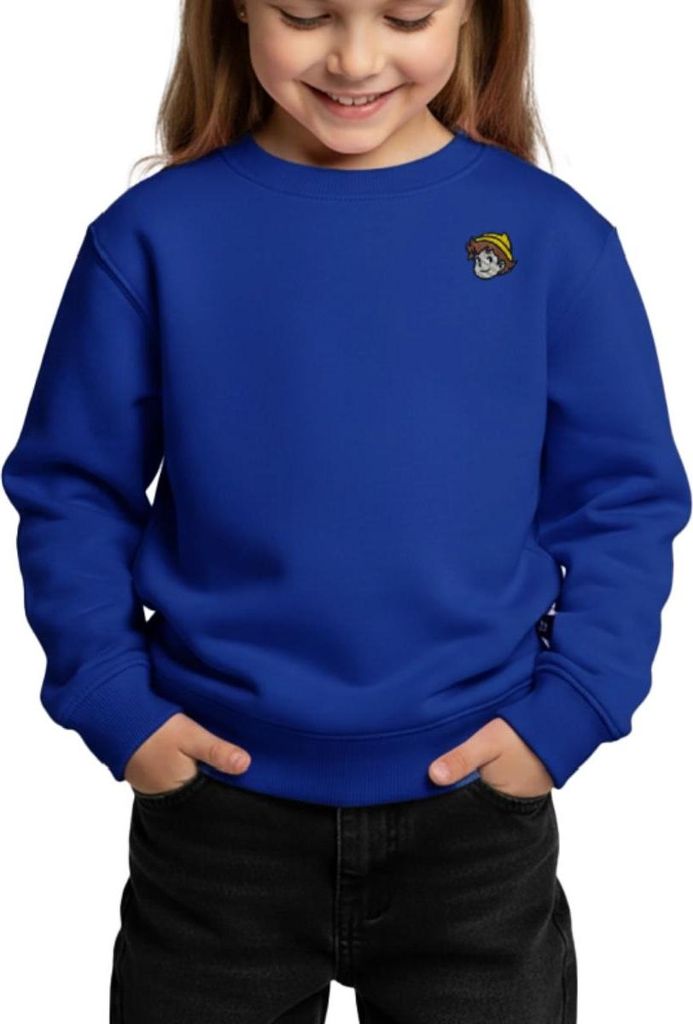 Spreadshirt Heidi Peter Portrait Stick Kinder/Teenager Premium Pullover, 98/104 (2 Jahre), Royalblau