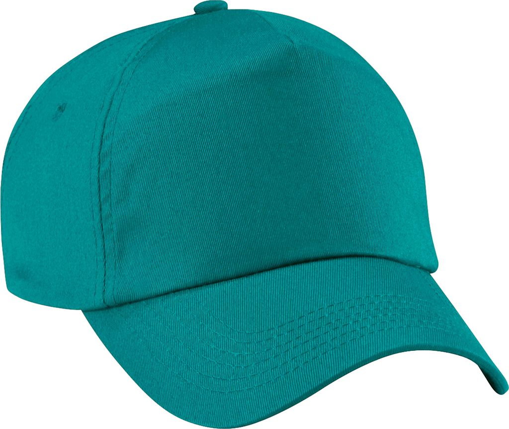Beechfield Uni Baseballkappe mit 5 Paneelen (2 Stück/Packung) RW6698 (Einheitsgröße) (Emerald)