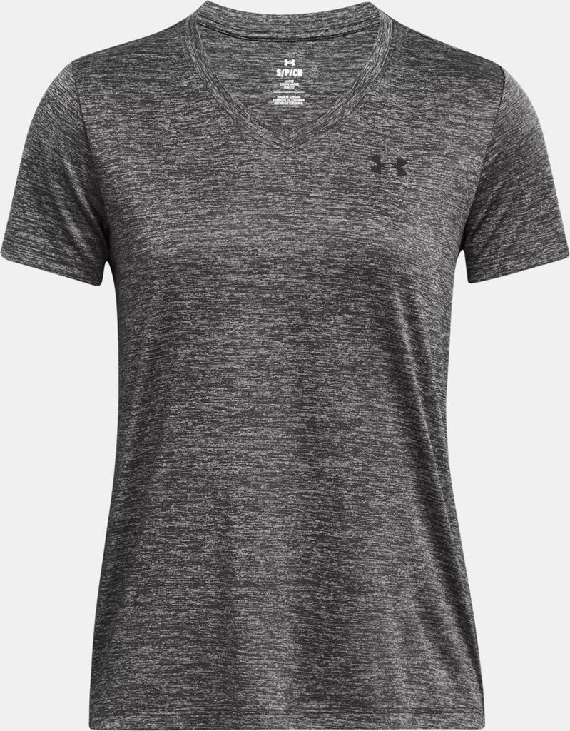 Under Armour UA Tech SSV- Twist Shirt Damen Shirt V Neck Grau S/M