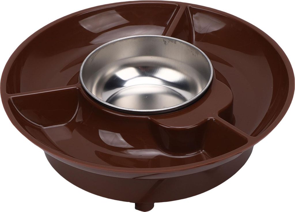 Elektrischer Schokoladen-Fonduetopf Mehrzweck-Elektro-Schokoladenschmelztopf mit abnehmbarem 3-Fach-Tablett für Party EU-Stecker 220V