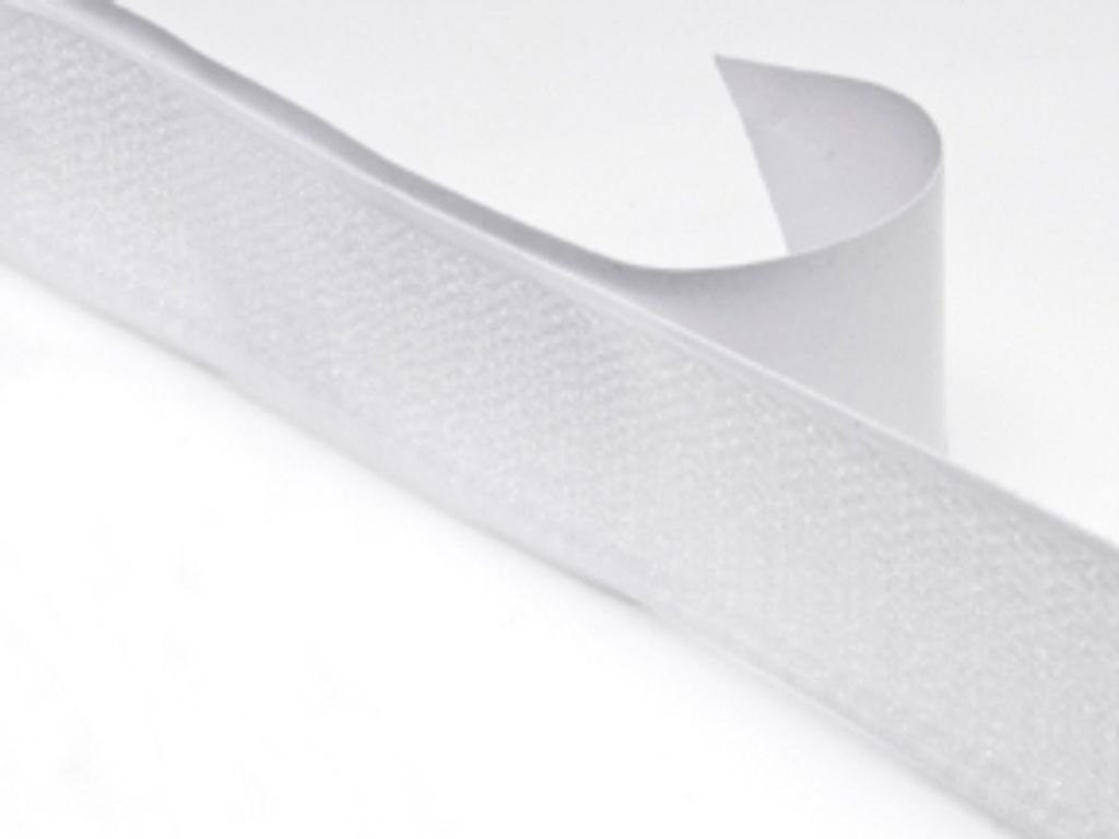 Suchý zip samolepící 16 mm bílý, metráž, háčky / 1 m Obrázek produktu 