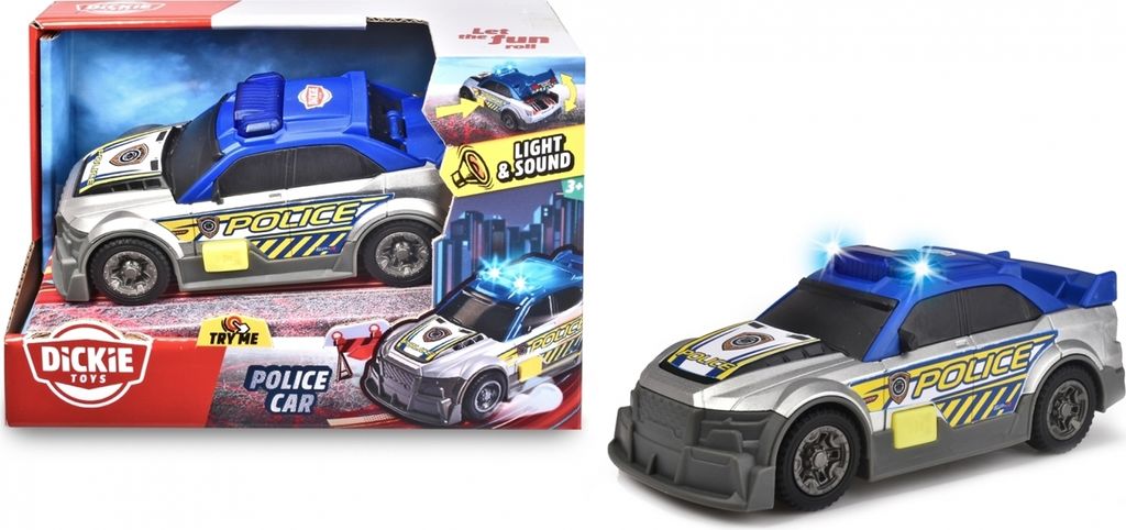 Dickie Police Car grau mit Licht und Geräusch Produktbild 1