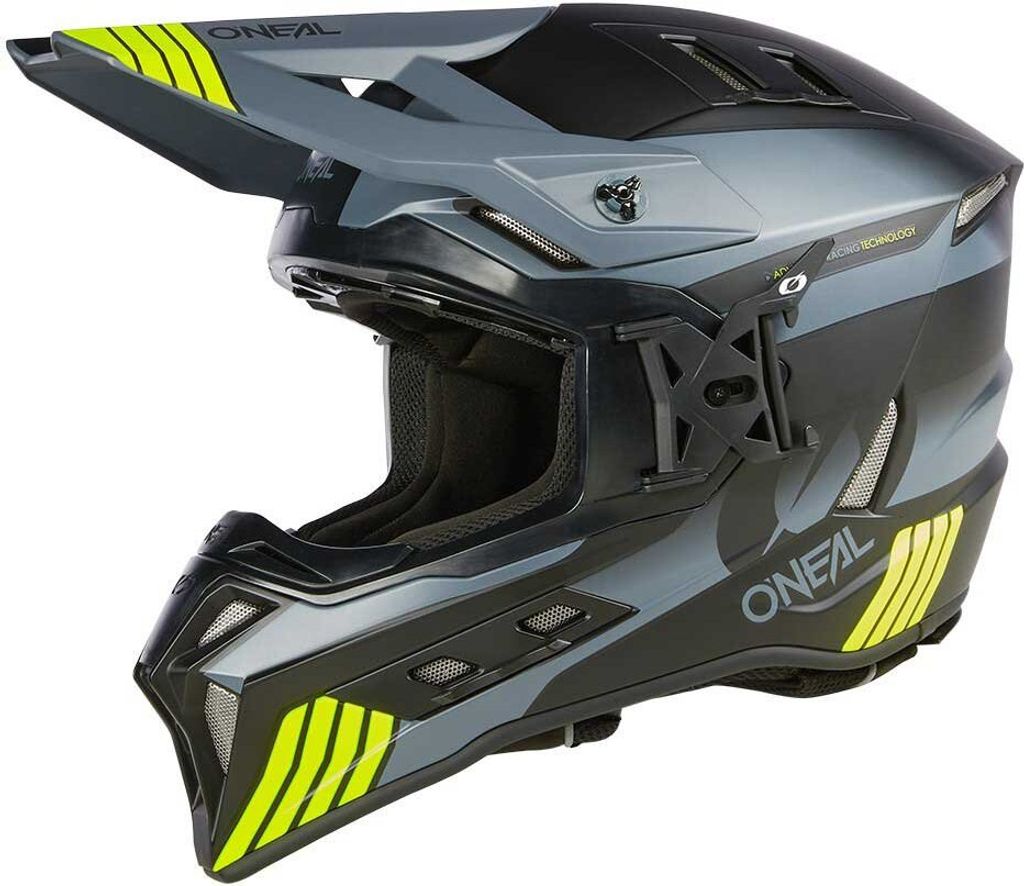 O'Neal Helm EX-SRS HITCH schwarz/grau/gelb XXL (63/64 cm)