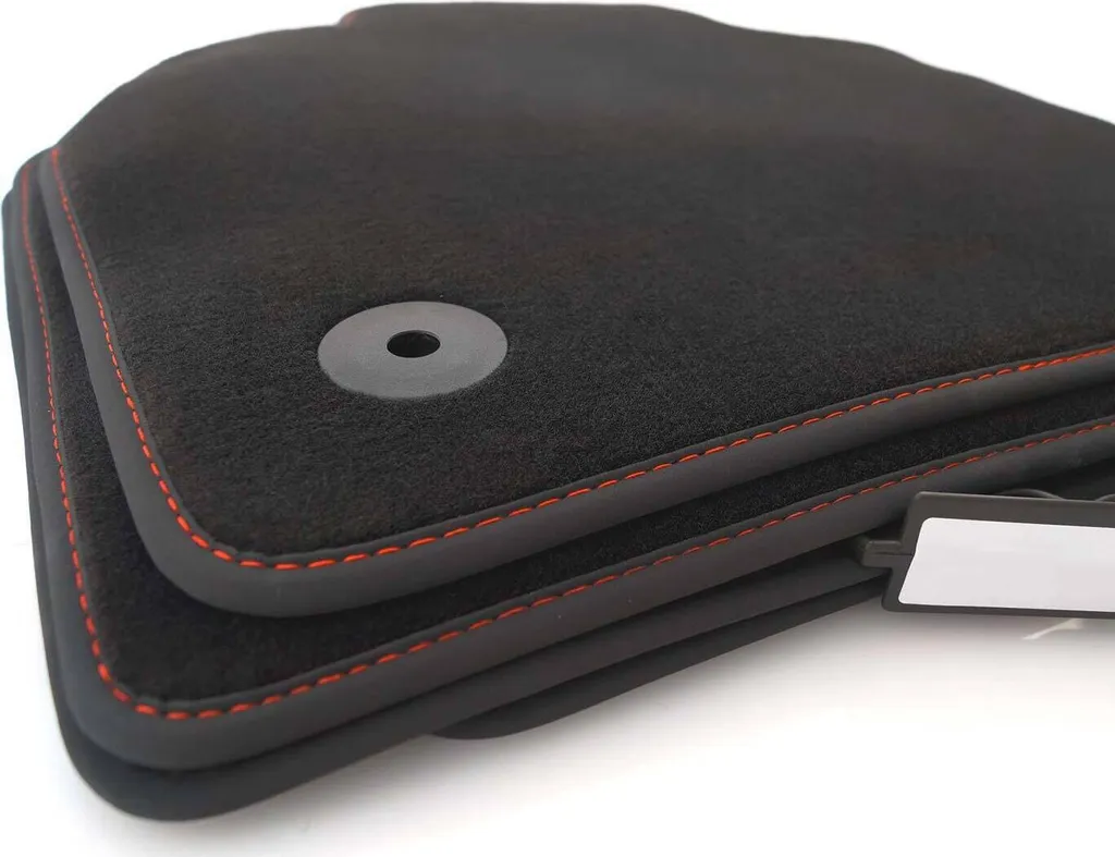 Set Tappeti Auto Audi Q3 F3 Velour Alta Qualità | Cuciture Rosse