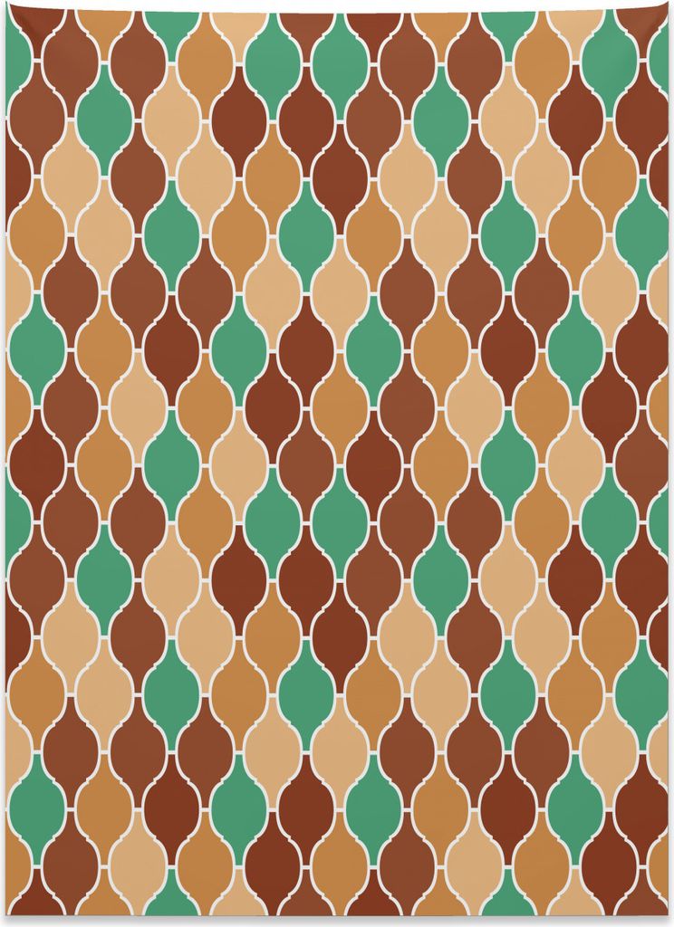 Abakuhaus orientalisch Wandteppich, Vintage arabische Gitter aus Weiches Mikrofaser Stoff Kein Verblassen Klare Farben Waschbar, 110 x 150 cm, Rosa...