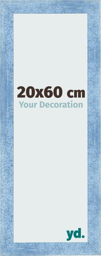 Bilderrahmen, 20x60 cm, Hellblau Gewischt, MDF, Pisa