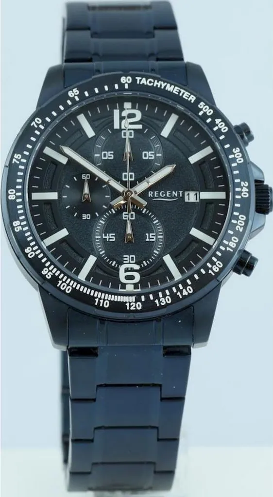 Montre Regent Homme 1152508 - Boîtier titane bicolore et bracelet cuir